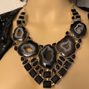 BEST ONYX DRUZY NECKLACE-Sterling